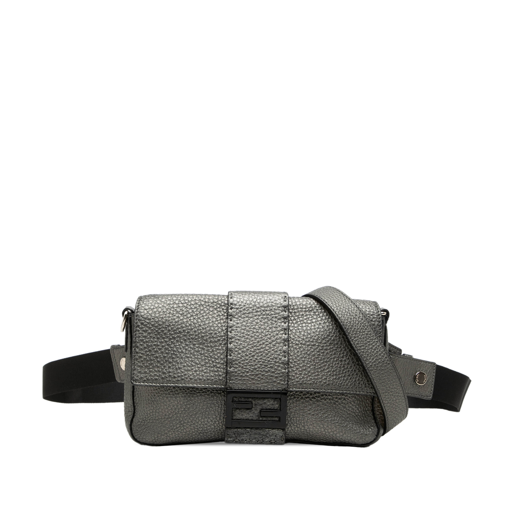 Pre-Loved Fendi Leather Selleria Convertible Baguette Satchel